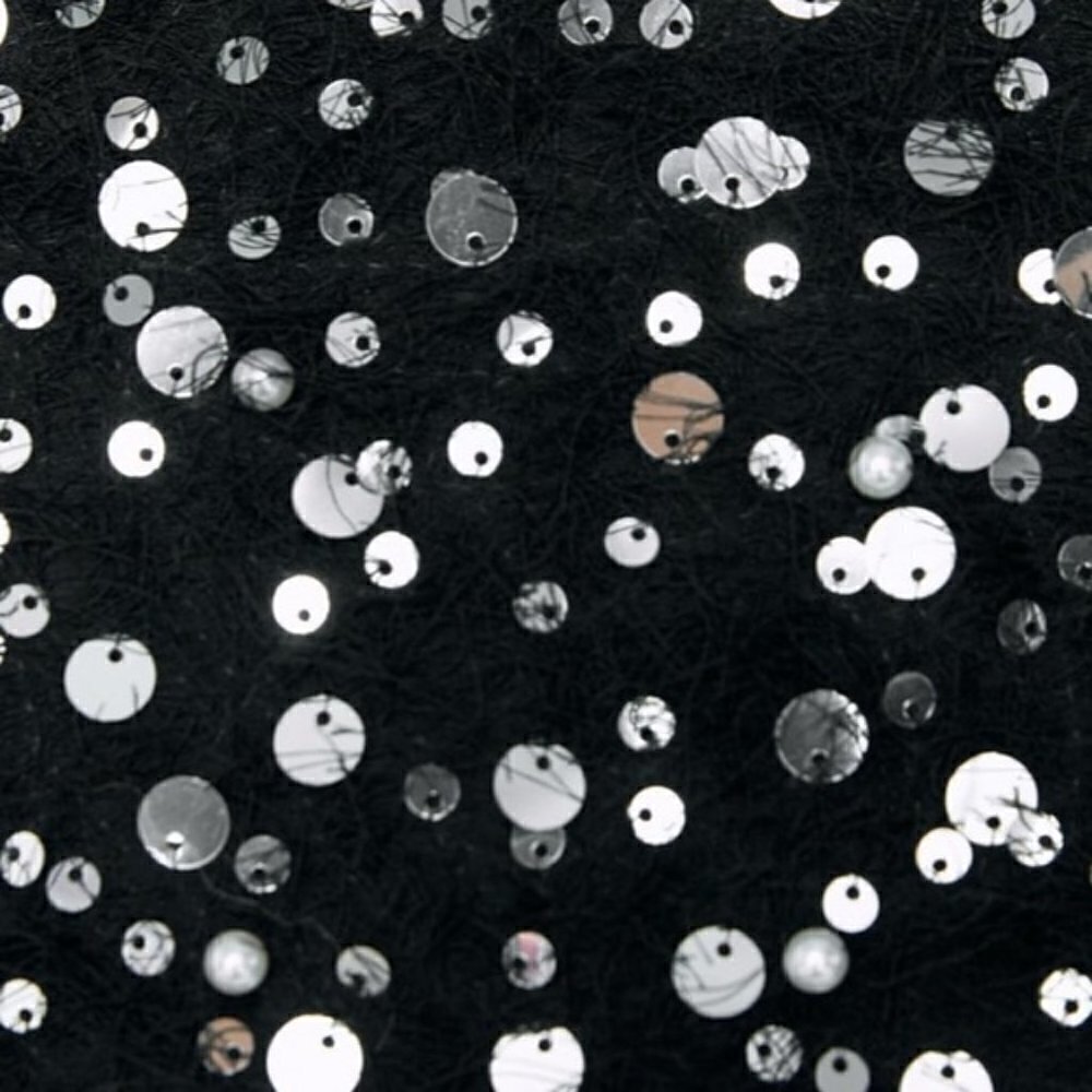 NWT ZARA Limited Edition Silver Sequin & Pearls HOLIDAY Maxi SMALL Dress FALL - Picture 9 of 13